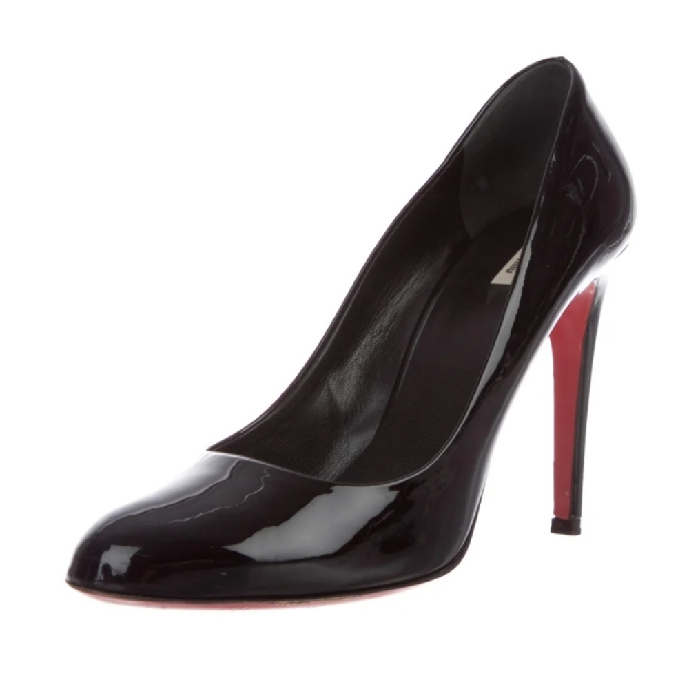Miu Miu Prada Patent Leather Pumps Heels size 37.5